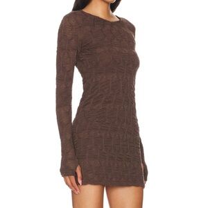 NWT Free People Paulie Mini Dress in Hot Fudge large